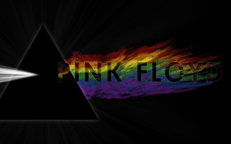 Pink Floyd Logo — Black, Dramatic, Digital Art