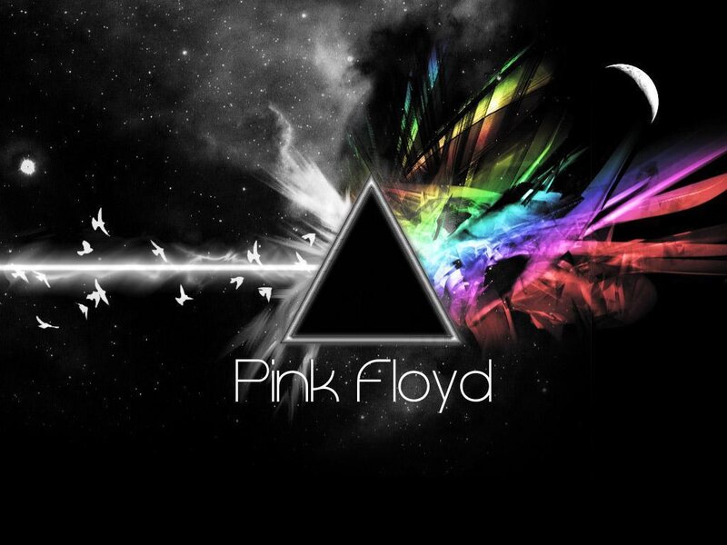 Pink Floyd Logo — Black, Dramatic, Night, Digital Art