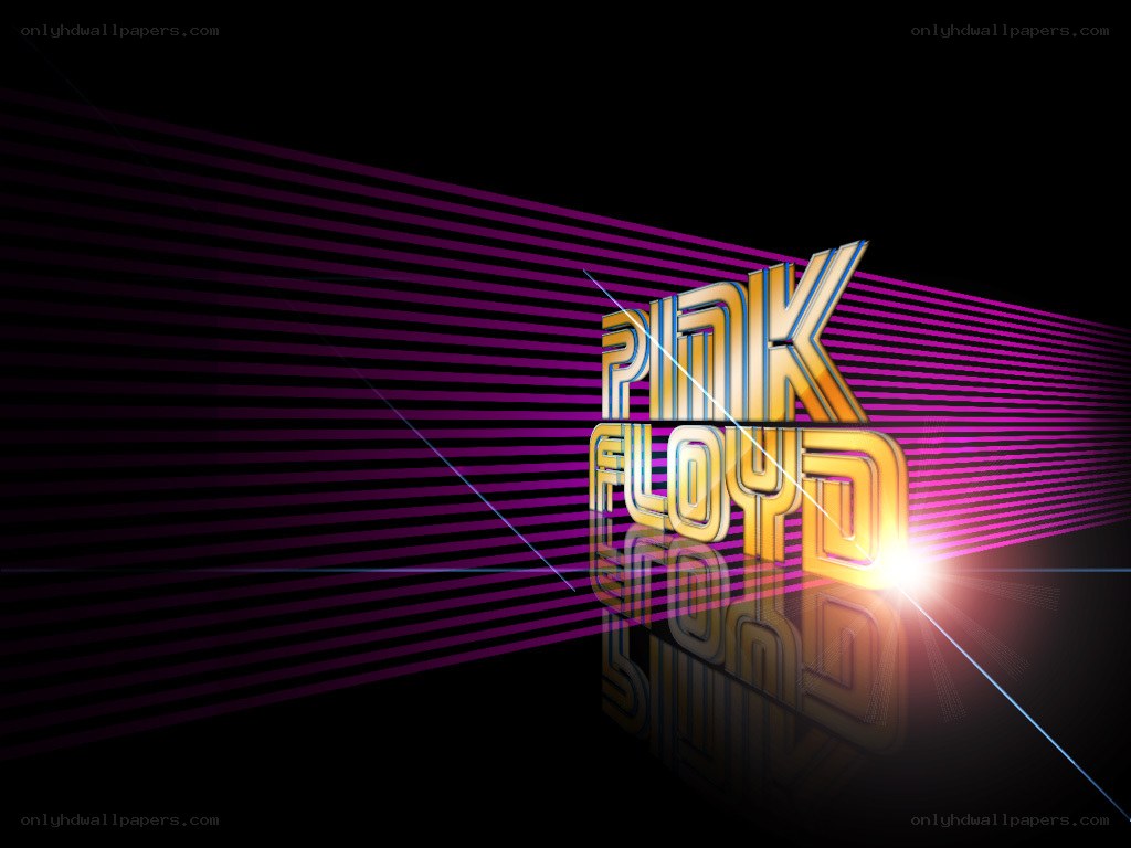 Pink Floyd logo with laser lights