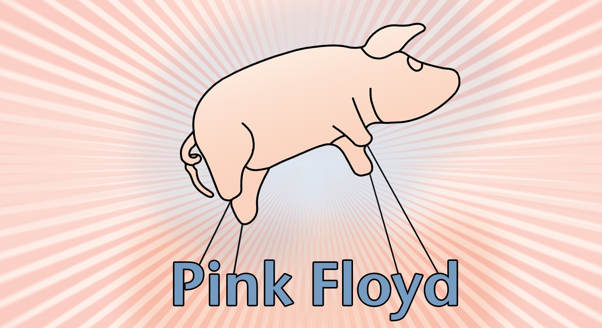 Pink Floyd logo with pig