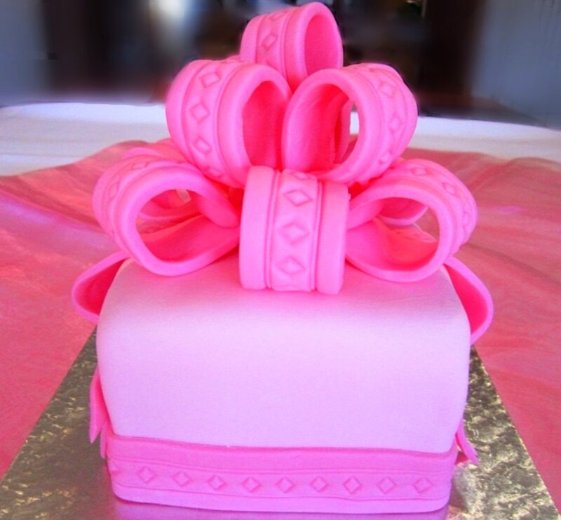 Pink Fondant Cake