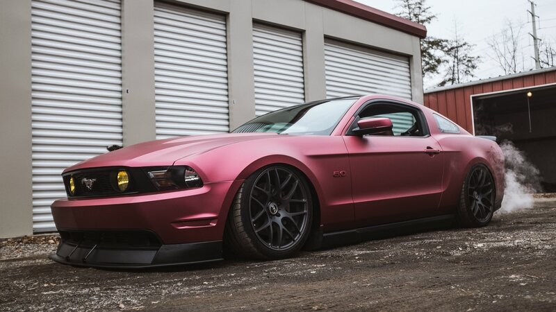 Pink Ford Mustang