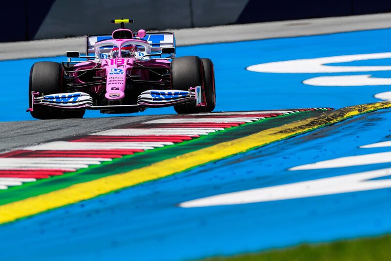 Pink Formula One Car — Dynamic, Afternoon