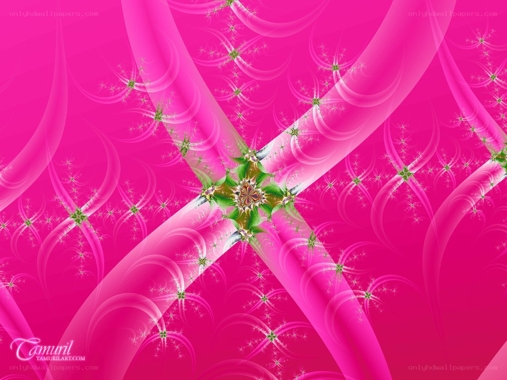 Pink fractal abstract art