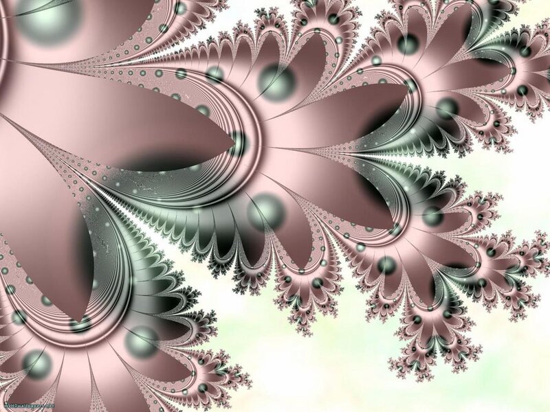 Pink Fractal Flower — Calm