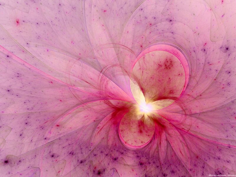 Pink Fractal Flower — Ethereal, Abstract