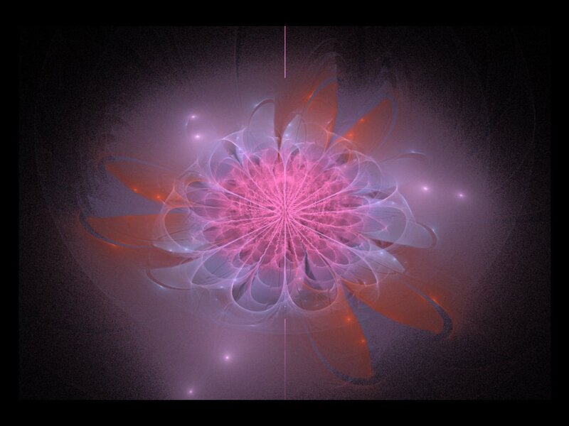 Pink Fractal Flower — Ethereal, Digital Art