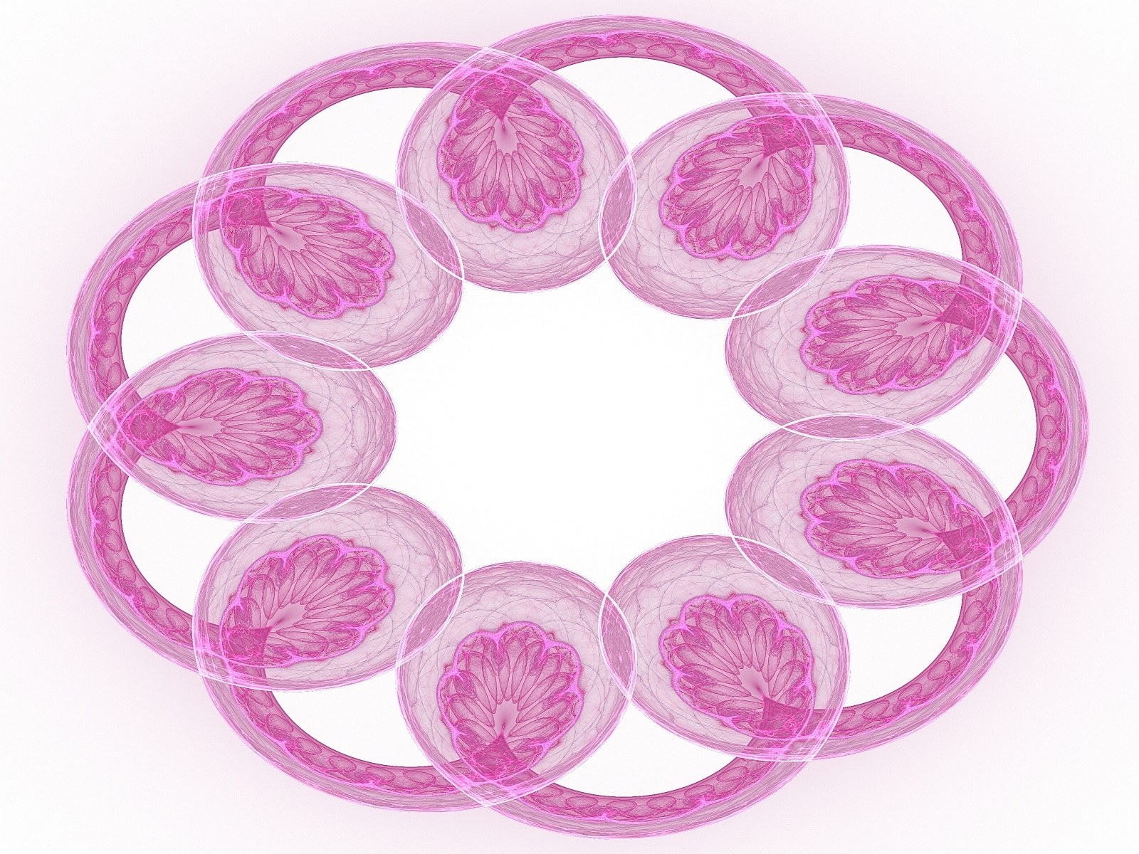 Pink fractal flower pattern