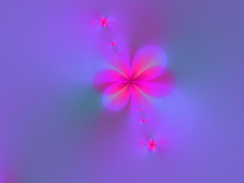 Pink Fractal Flower — Purple, Ethereal