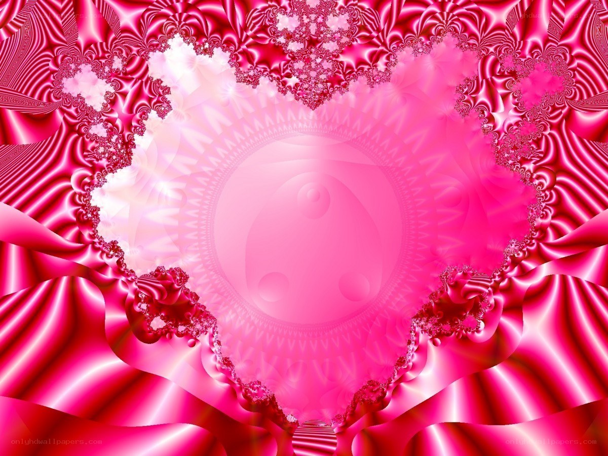 pink fractal heart pattern