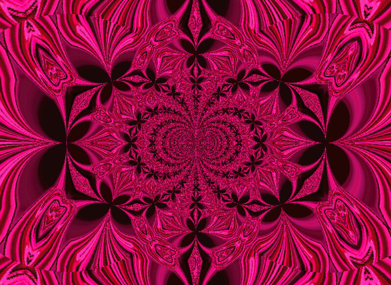 Pink Fractal Mandala — Magenta