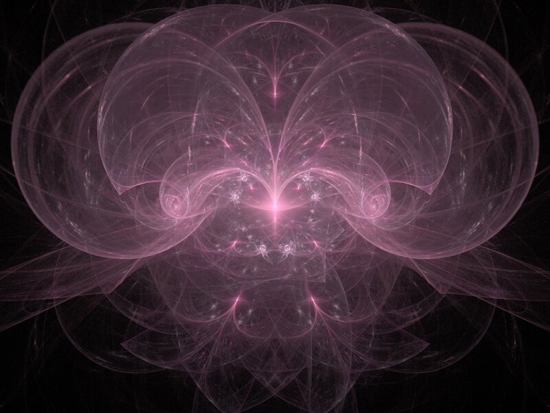 Pink Fractal Pattern — Ethereal, Abstract, Spirals