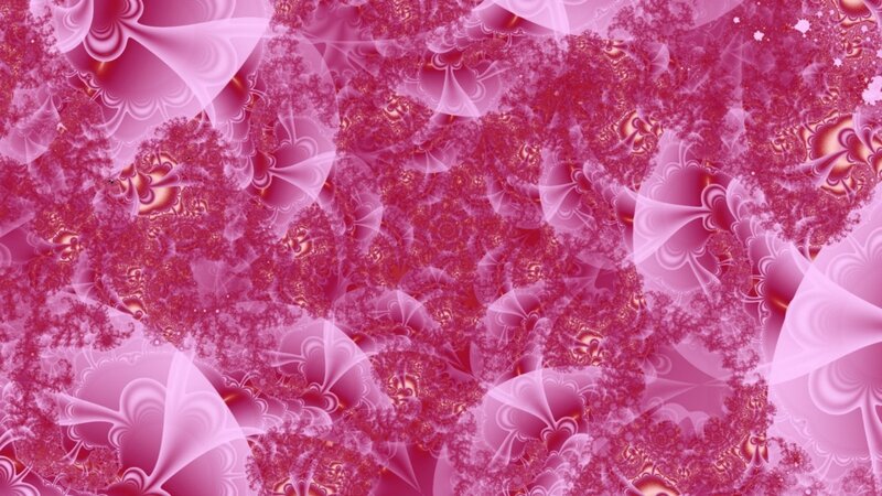Pink Fractal Pattern — Hypnotic, Abstract, Flowers