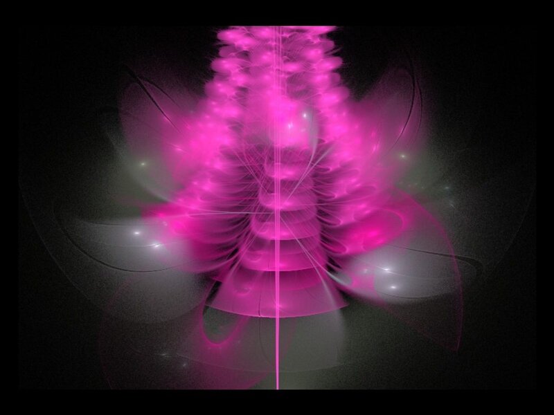 Pink Fractal Pattern — Mystical, Abstract, Light