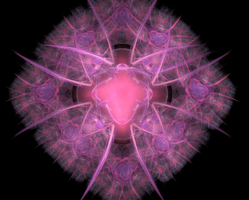 Pink Fractal Pattern — Mystical, Abstract
