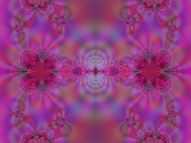 Pink Fractal Pattern — Purple, Hypnotic