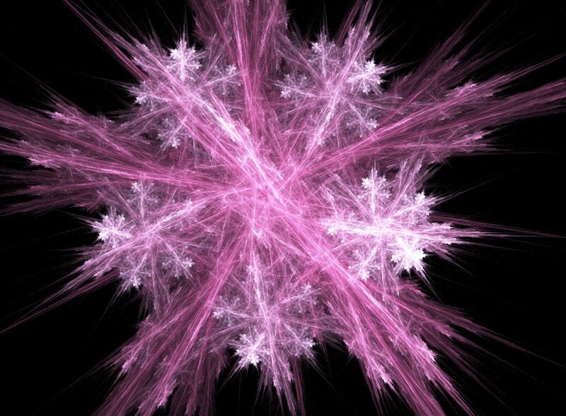 pink fractal snowflake pattern
