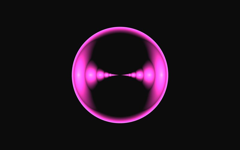 Pink Fractal Sphere — Minimalist