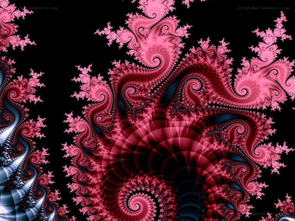 pink fractal spiral pattern