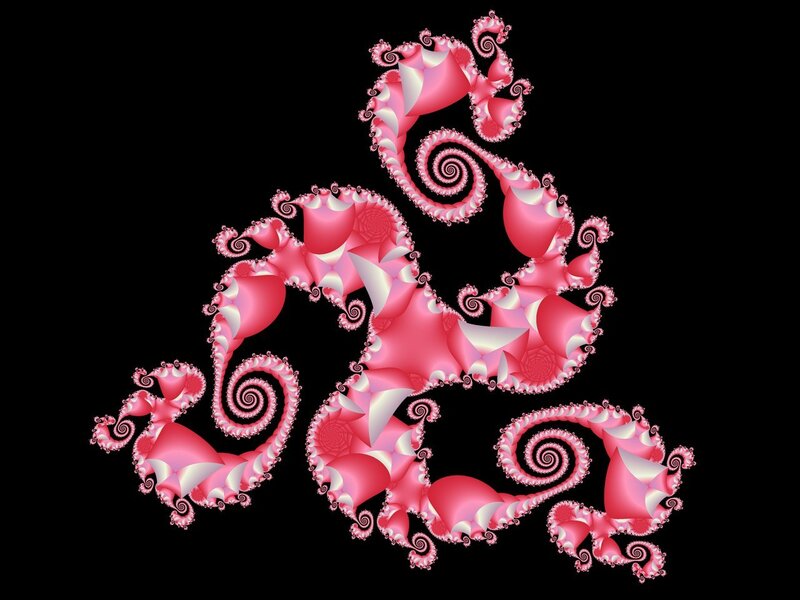 Pink Fractal Spiral Pattern — Complex