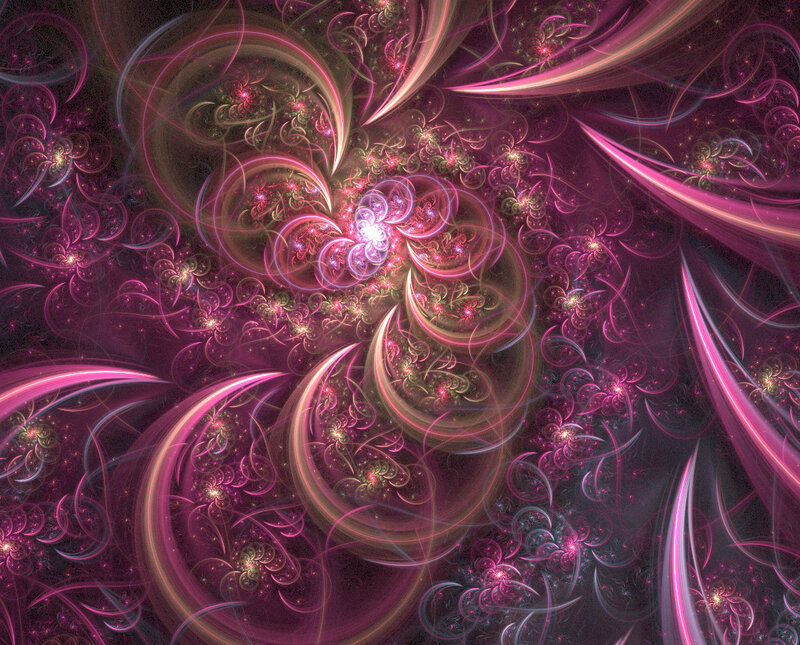 Pink Fractal Spiral — Purple