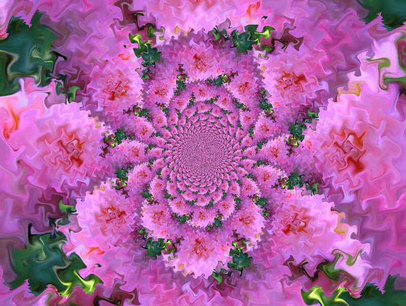 Pink Fractal Spiral