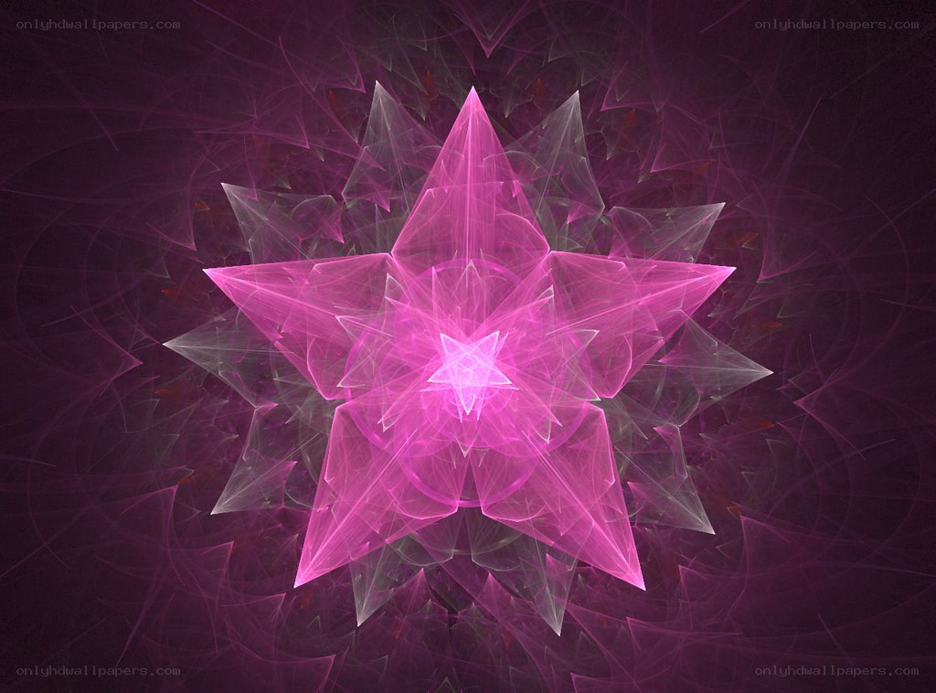 Pink fractal star pattern