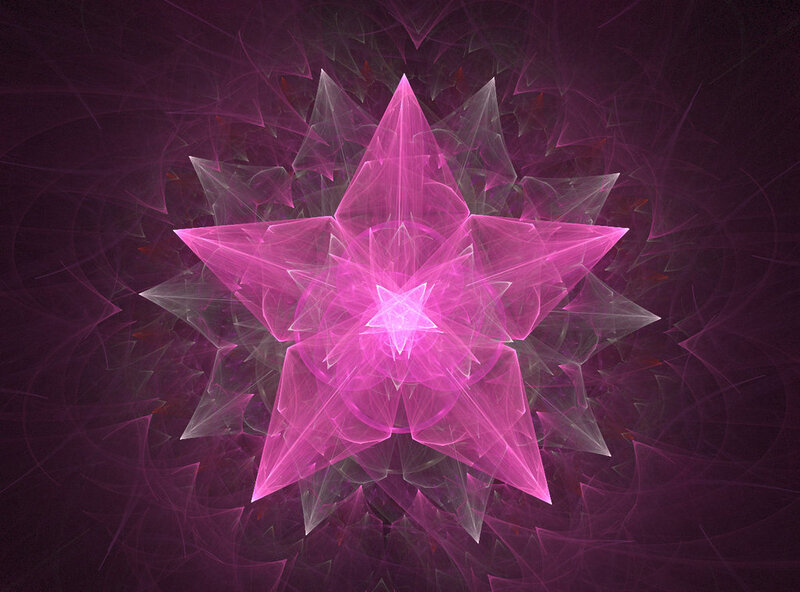 Pink Fractal Star