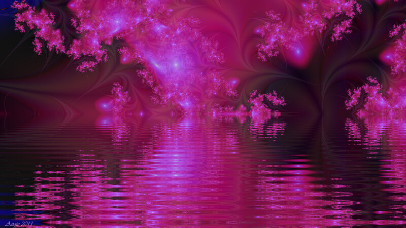 Pink Fractal Trees