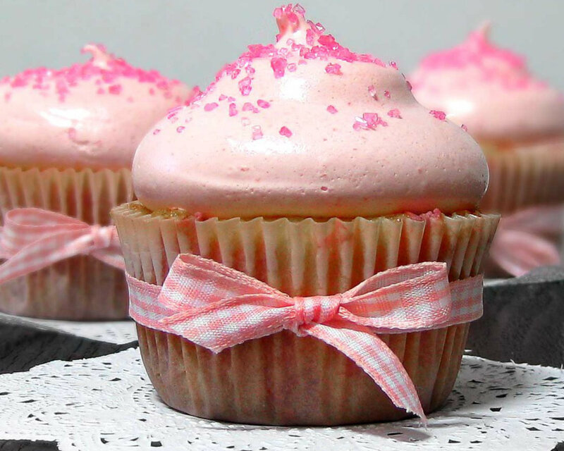 Pink-frosted Cupcake — Pink, Sweet