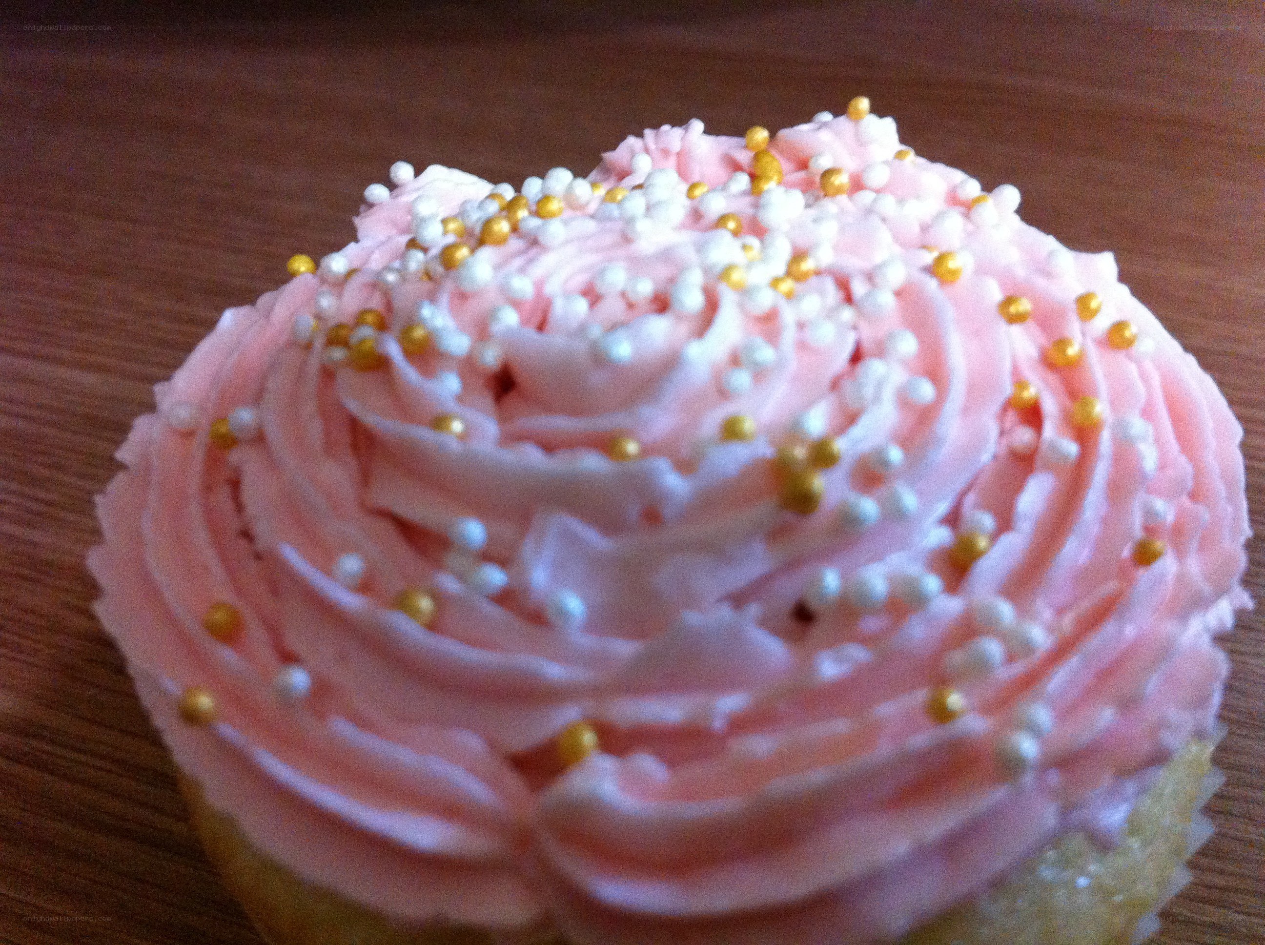 pink frosted cupcake