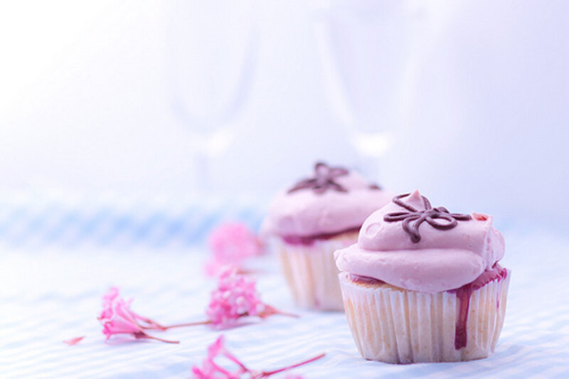 Pink-frosted Cupcakes — Pink, Serene