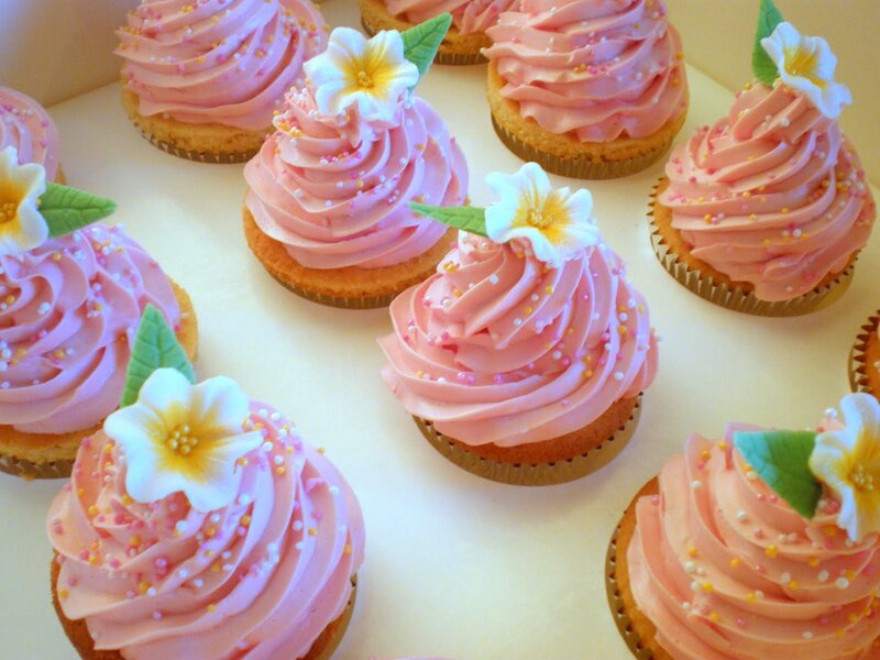 Pink Frosted Cupcakes