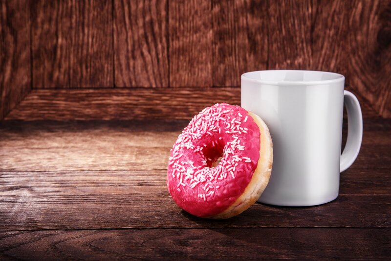 Pink Frosted Donut — Brown
