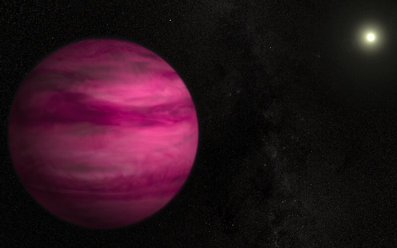 Pink Gas Giant Planet
