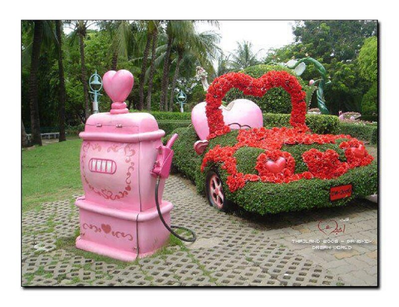 Pink Gas Pump and Car