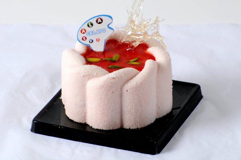 Pink Gelato Dessert