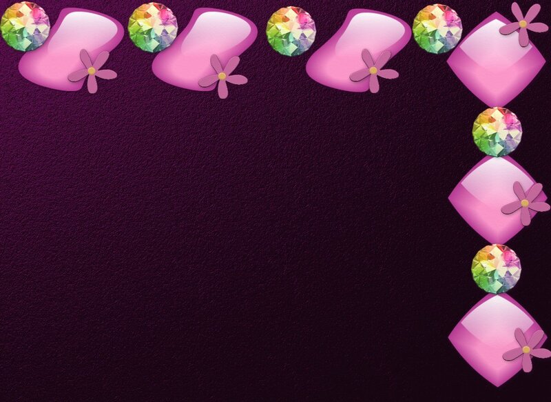 pink gemstone border design