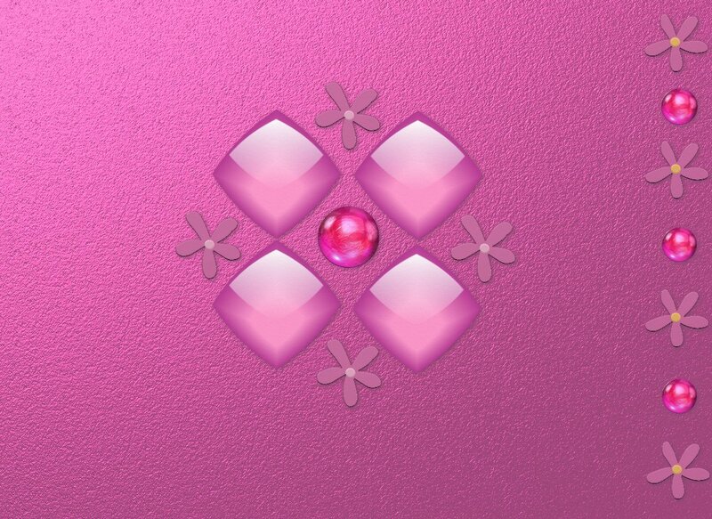 pink gemstone floral design