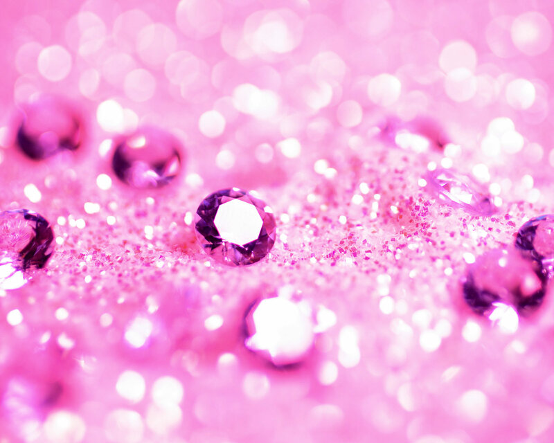 Pink Gemstones on Glitter