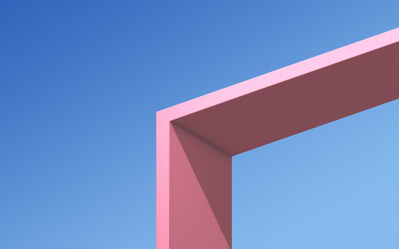 Pink Geometric Frame