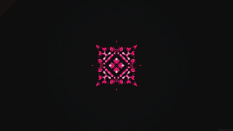 Pink Geometric Pattern — Black