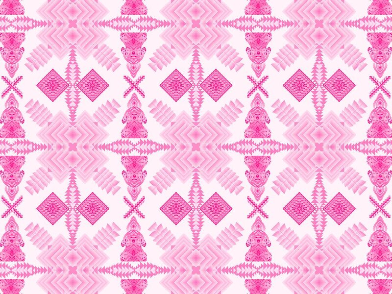 Pink Geometric Pattern — Symmetrical, Abstract