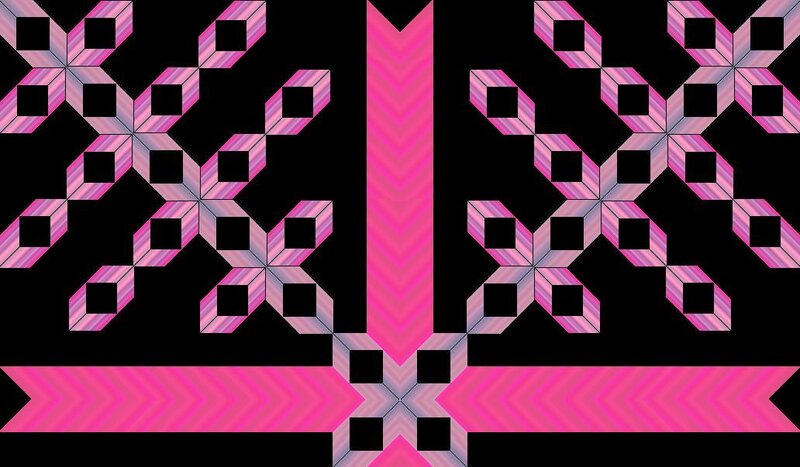 Pink Geometric Pattern — Symmetrical