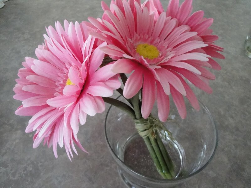 Pink Gerbera Daisies — Calm, Photograph, Vase