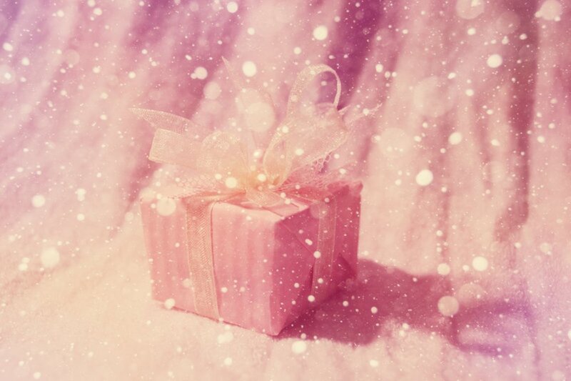 Pink Gift Box — Festive, Winter