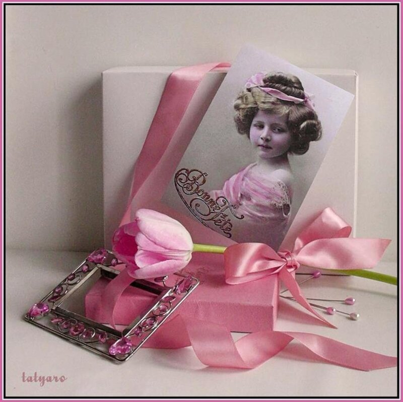 Pink Gift Box with Card