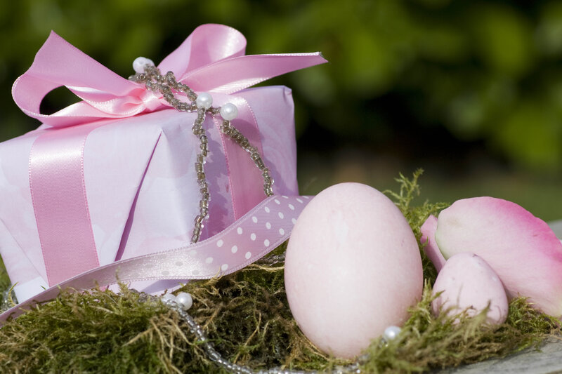 Pink Gift Box with Eggs