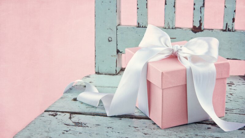 Pink Gift Box with Ribbon