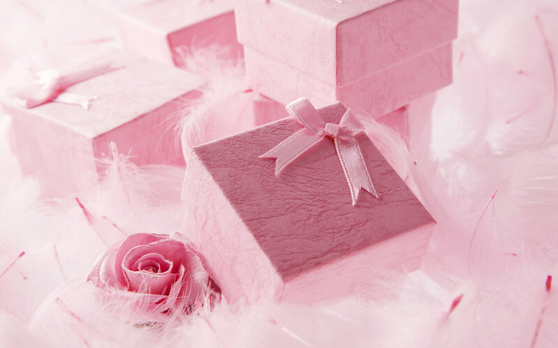 Pink Gift Boxes — Soft, Photograph